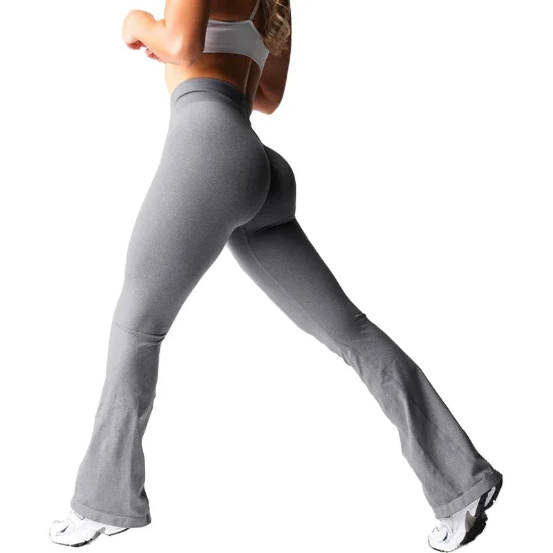 Effortless Flare Leggings — Seamless High-Waist Yoga Pants, Second-Skin Soft