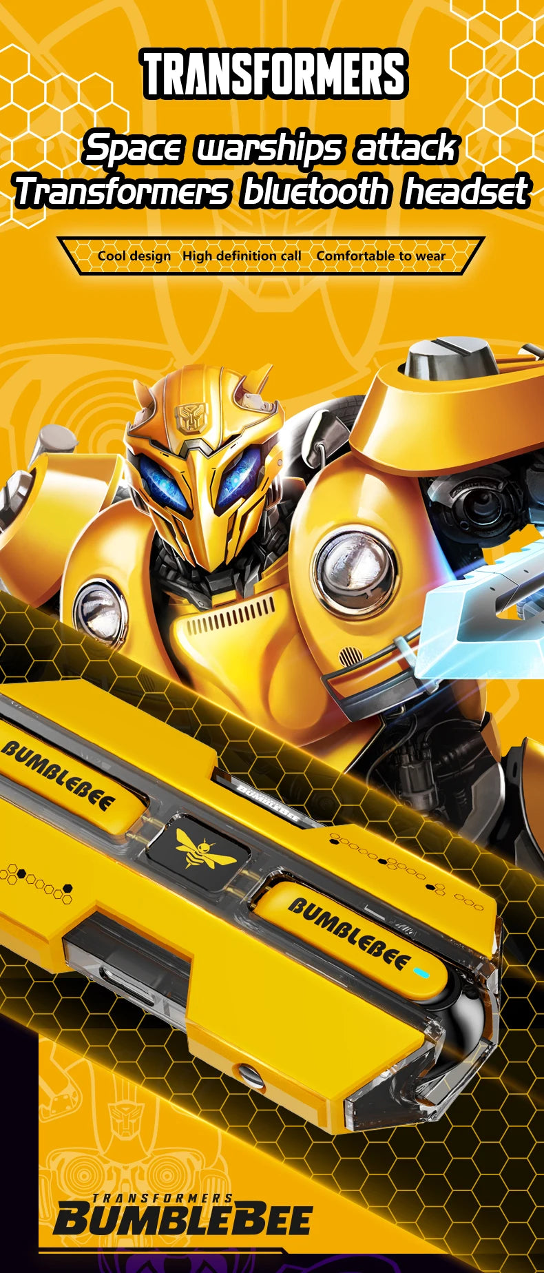 TRANSFORMERS TF-T01 TWS Earbuds — Bluetooth 5.3, Dual Mode, Low Latency