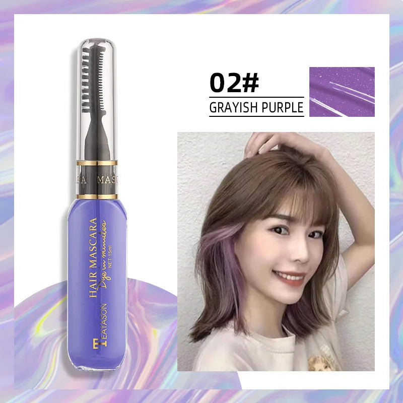 13 Colors One-off Hairs Color Disposable Hair Coloured Mascara Beauty Tool Washable Non-toxic DIY Hair Wax Blue Grey Purple