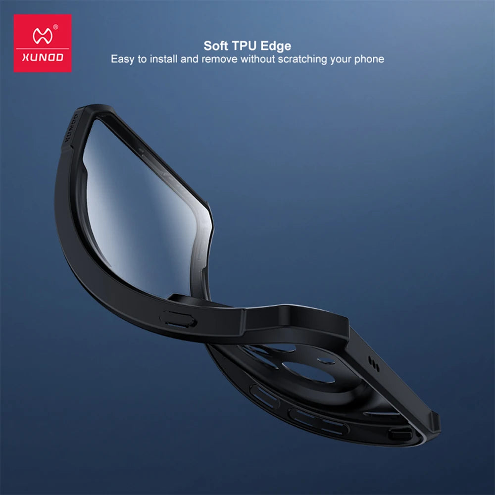 Xundd For VIVO X300 X300 Pro Ultra Case,Airbag Anti-drop Shell Acrylic+TPU Back Stripes Transparent Cover With Magnetic Stand