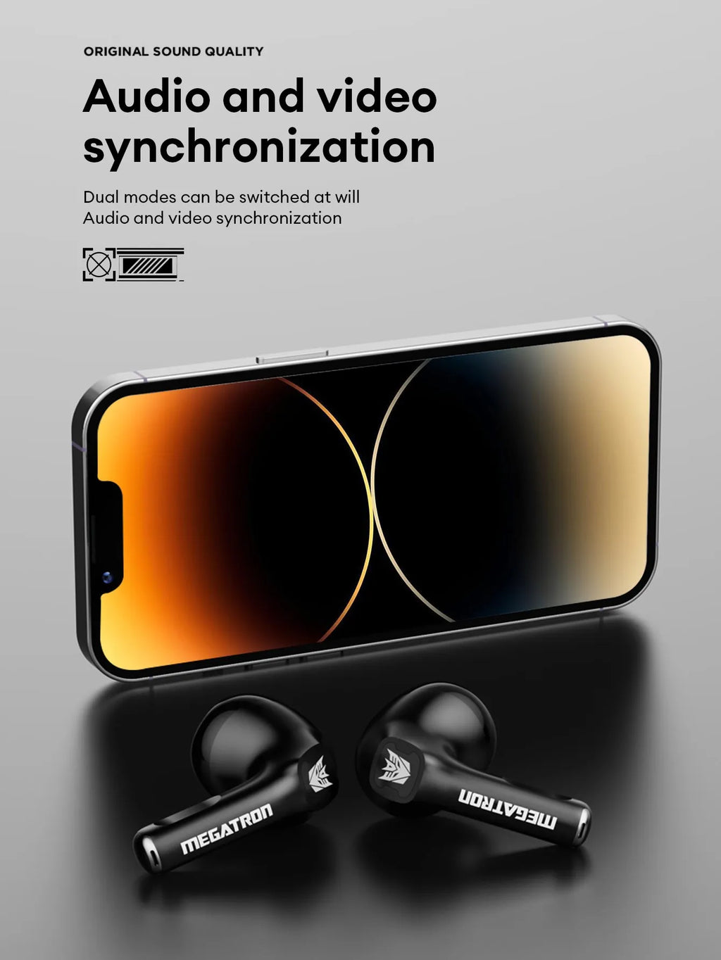 TRANSFORMERS TF-T23 TWS Earbuds — Bluetooth 5.4 Gaming Earphones