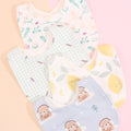 4pcs Cotton Soft Baby Adjustable Bibs Infant Bib Newborn Burp Cloths Bandana Scarf for Kids Boy Girls Feeding Saliva Towel