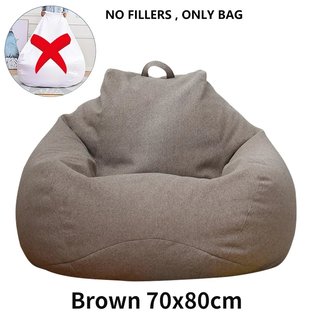 OTAUTAU Large Bean Bag Chair Sofa Cover Without Filler Lazy Corner Seat Beanbag Couch Has Replacement Sofa Inner Liner for Sale