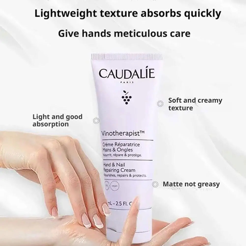 75ml Caudalie Grape Seed Hand Cream Nourishing Anti Dry Crack Moisturizing Hydration Care For Beauty Nail Hand Skin Treatment