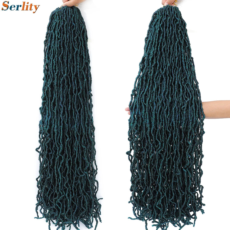 Serlity Faux Locs Extensions — 36"/24"/18" Soft Goddess Dreadlocks Crochet Hair