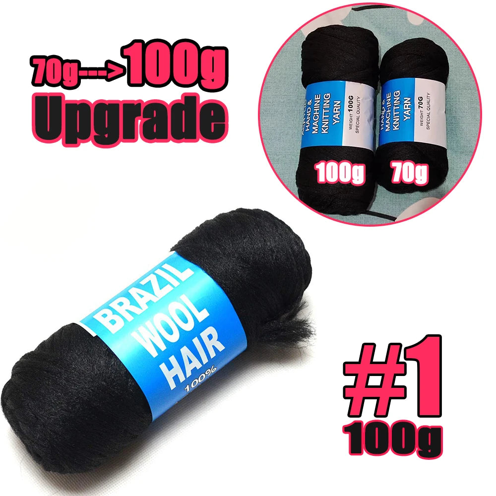 Wigundle For Braiding 70g per bundle Brazilian wool hair flame retardant synthetic fiber for box braids Senegalese Twist Braids
