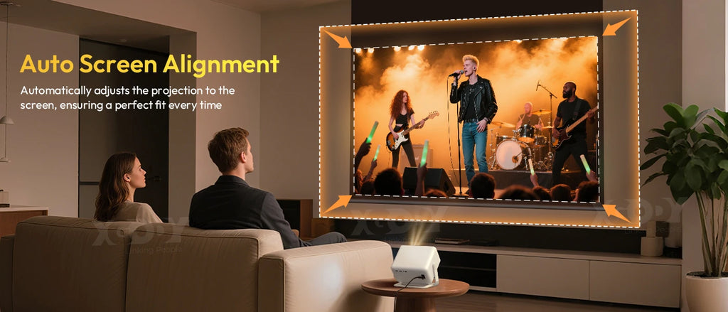 XGODY A6 PRO 4K Native 1080P 650 ANSI Smart Projector AI Auto focus Keystone Correction 360° Portable Projector  Home Cinema
