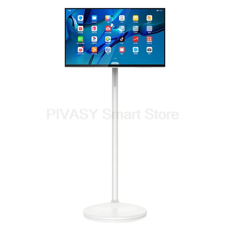 Touch Screen 32 Inch Android Smart TV Stand 10000mAH High-Battery 8+128G 4K UHD Device Rotatable Movable Monitor for Gym Live