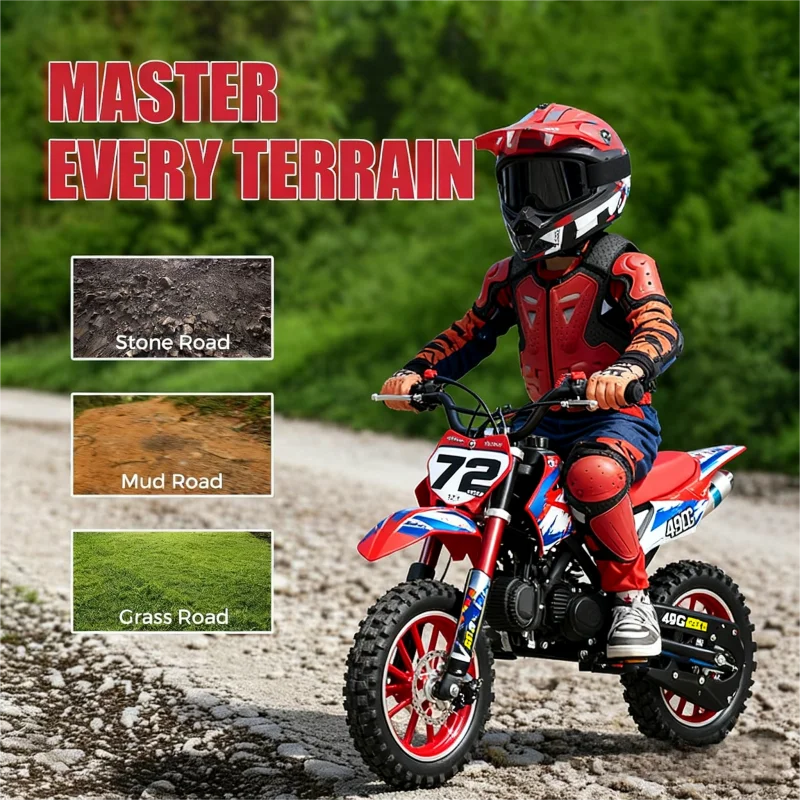 49cc 2-Stroke Off-Road Mini Dirt Bike (35 km/h)
