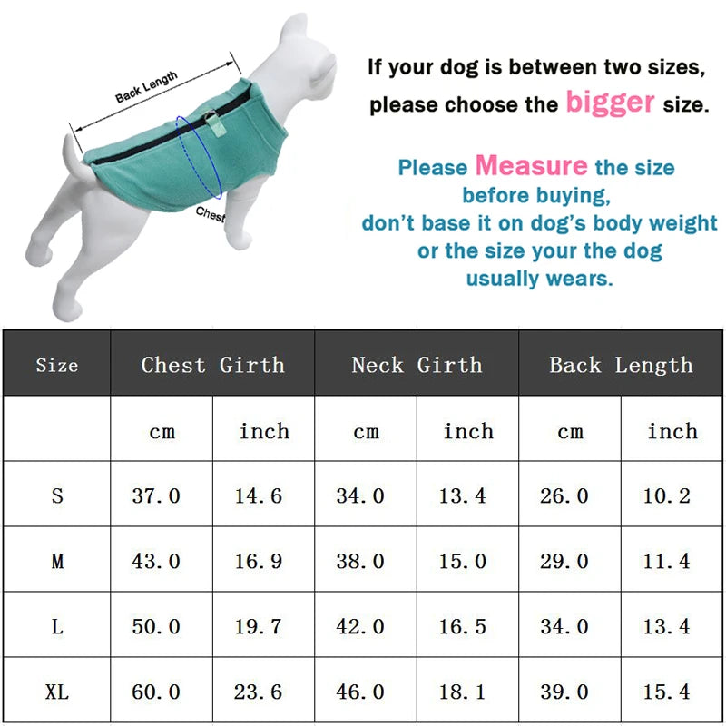 Winter Dog Clothes Soft Fleece Chihuahua Jacket French Bulldog Coat for Small Medium Dog Cat Warm Vest Puppy Pug Pet Apparel