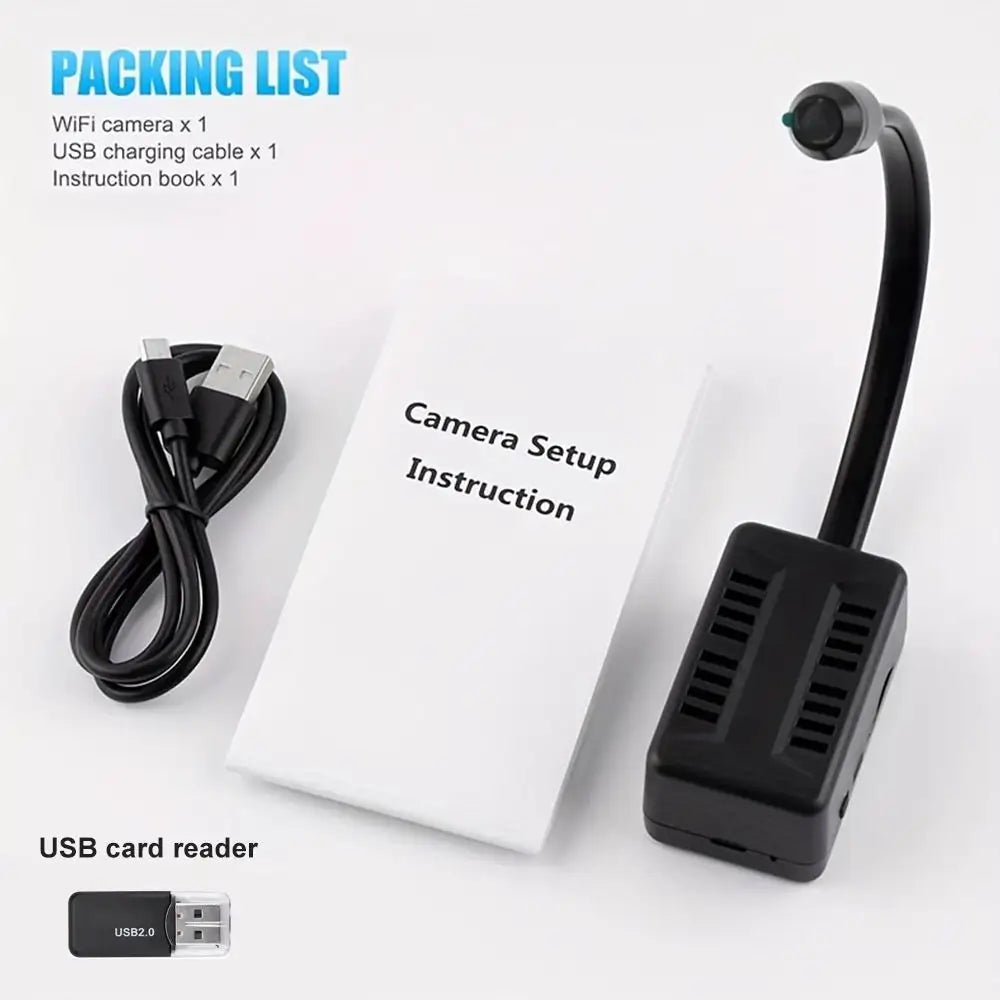 Mini Wifi HD 1080P Surveillance Camera with Adjustable Lens Remote Monitoring Home Security Wireless IP Camera Loop Record Cam