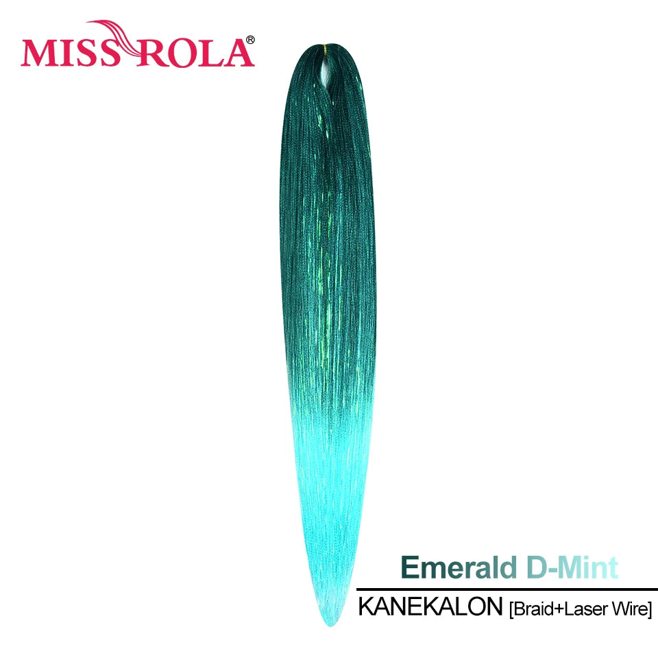 Miss Rola Synthetic 22 Inch 60G Kanekalon Hair Tinsel Wire Jumbo Braid Yaki Straight Hair Extension Twist Braid Bulk Wholesale