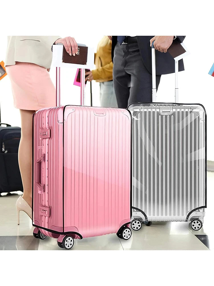 Transparent Pvc Luggage Protective Cover Wheeled Luggage Protective Cover Wear-Resistant Outer Cover Transparent Protective