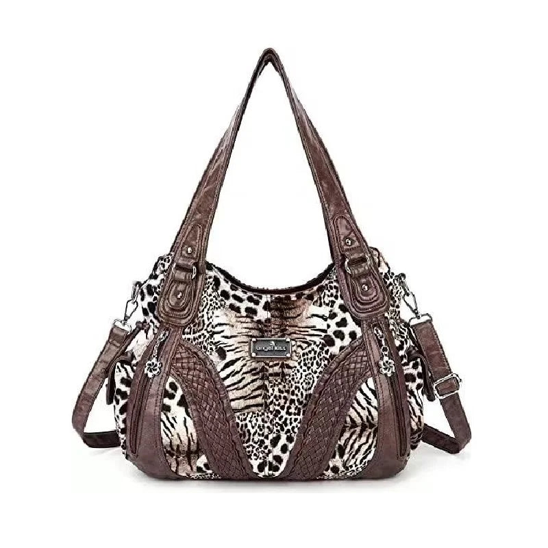 Angel kiss Women Handbags Satchel Top-handle Handbag 2023 PU Shoulder Bag Soft Dumpling Pack Multi-pockets Shoulder Purse Bags