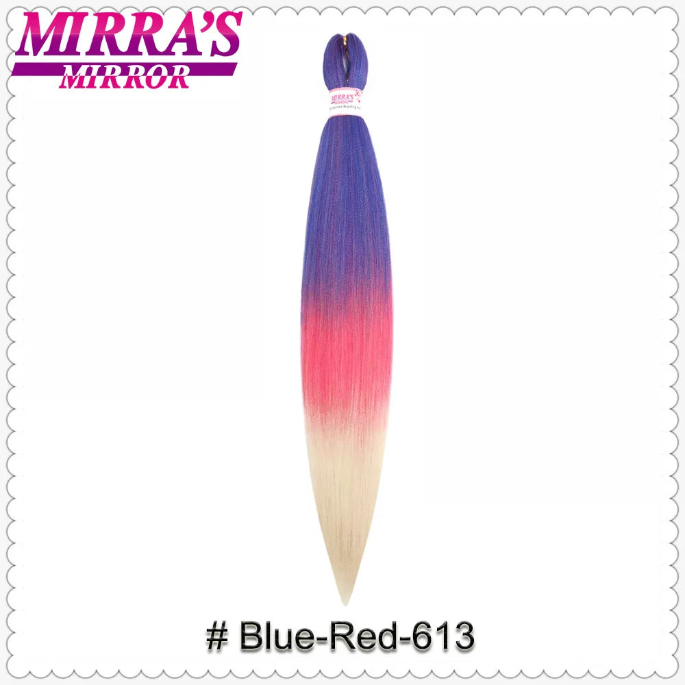 Corlorful Synthetic Jumbo Braids Hair Extensions 28 Inch Braiding Hair Pre Stretched Yellow Blue Green Red Pink Purple Braids
