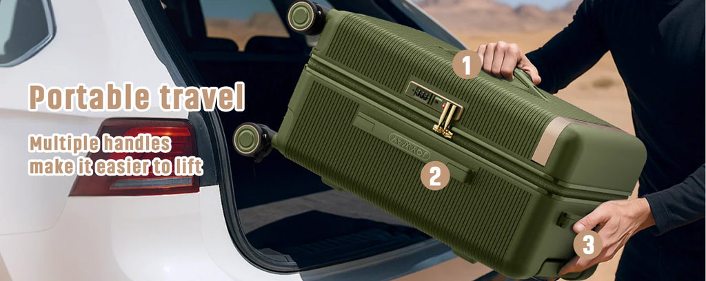 Joyway 22 inch Lightweight, Thin and Durable Short-trip Luggage Suitcase with Cup Holder, TSA Lock, Spinner Wheels