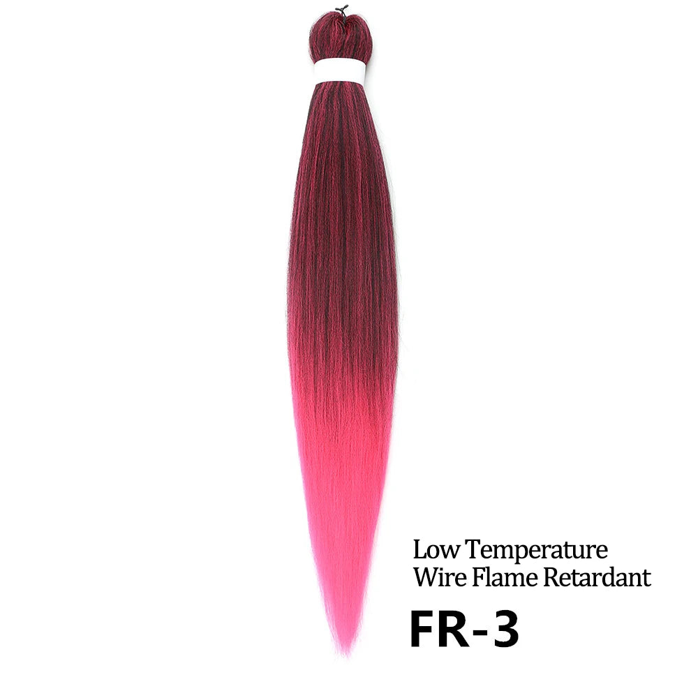 Chorliss Pre-Stretched Jumbo Braids — 24"/26" Synthetic Yaki Ombre (80–90 g, 105 Colors)