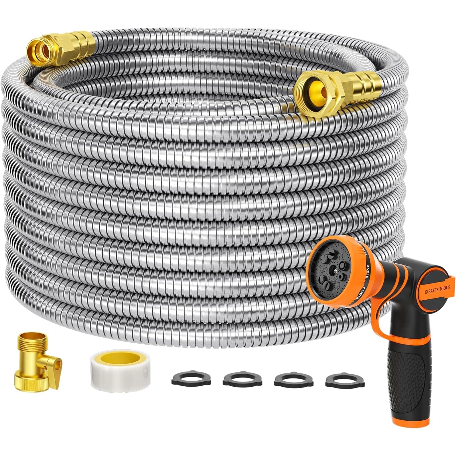 Giraffe Tools 5/8" Stainless Steel Garden Hose