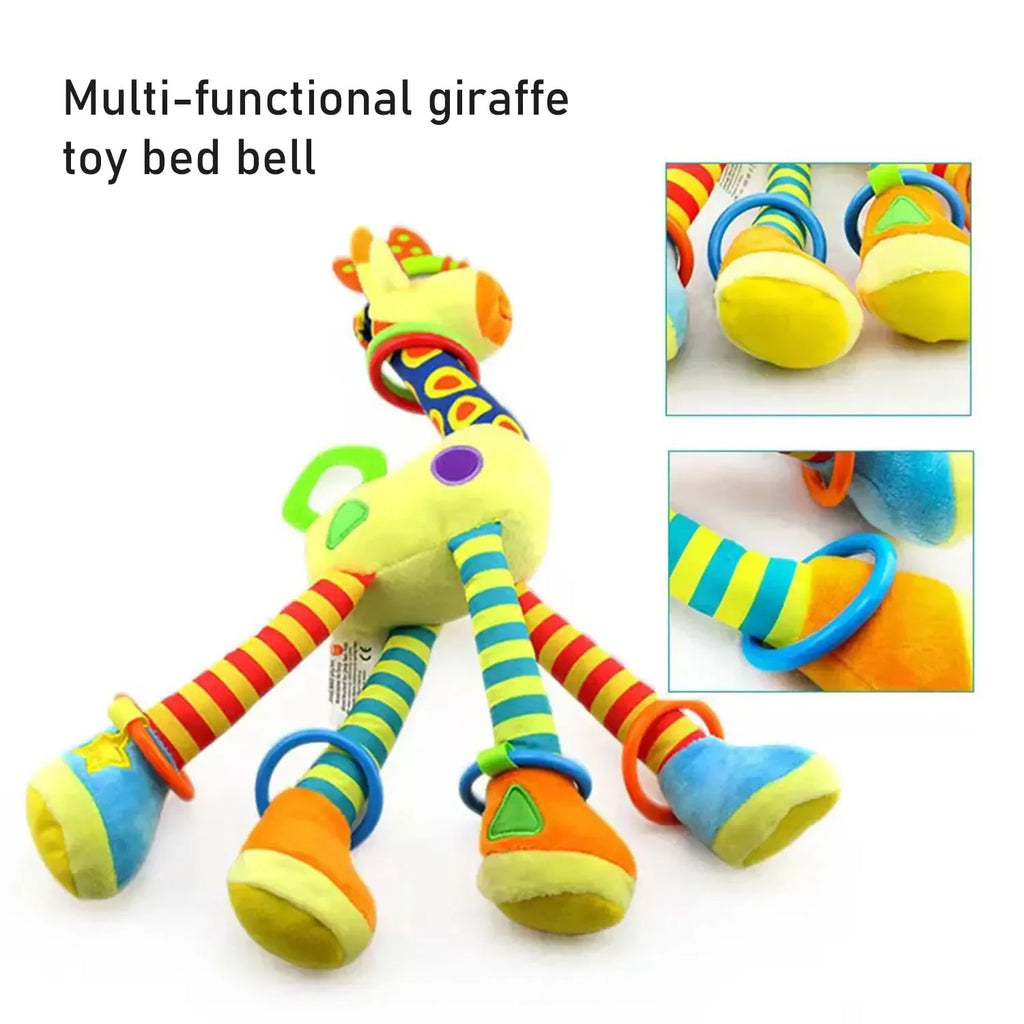 7Types Baby handheld toys rattle music Teether can bite Baby grip training Crib bell Stroller hanging bell Giraffe gift