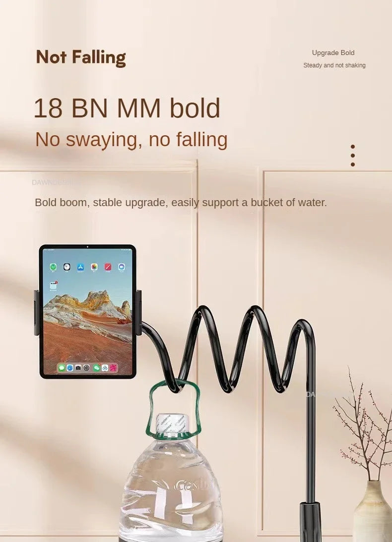 128cm Phone Holder Stand Lazy Bracket Headrest Bed 360 Flexible Long Arms Clamp Mount for IPhone Samsung and 3.5~6.7" Device