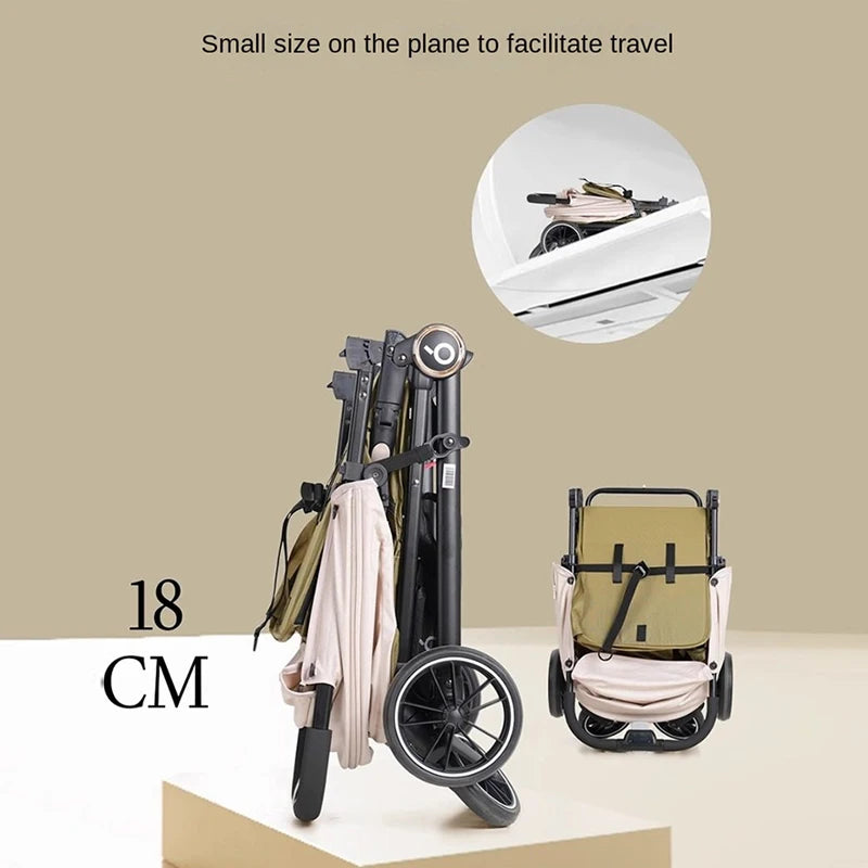 A5  New Update Baby Stroller can Sit and Lie 5-Stage Sunshade Stroller Lightweight Folding Pocket Car Children Stroller