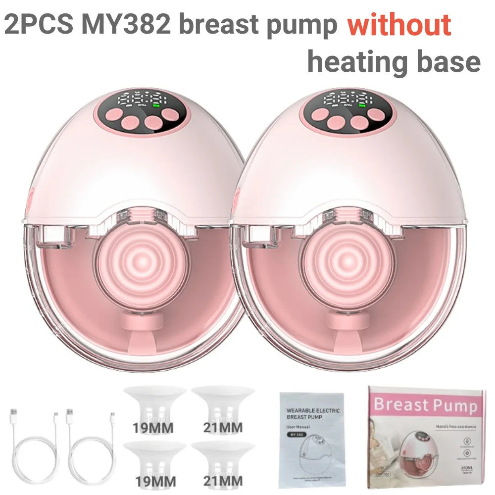 MGYR MY382 Wearable Electric Breast Pump — Hands-Free, BPA-Free, Optional Heating & UV Lid