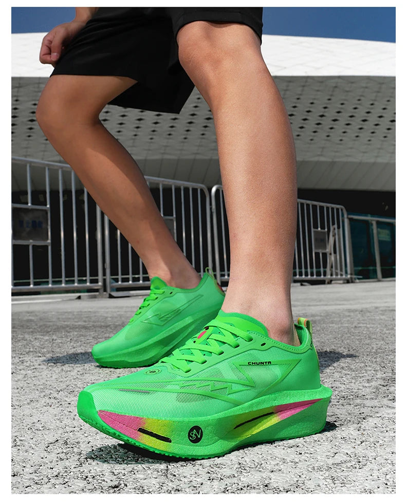 NEW Running Shoes Carbon Board Marathon Men Sports Breathable Lightweight Women's Comfortable Athletic Nonskid Sneakers Casual