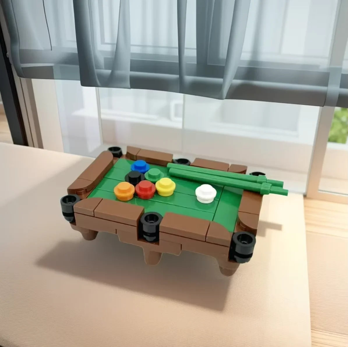 New Creative Desktop Decorative Shrimp Building Blocks Balance Frame Billiards Model Kit MOC Puzzle Assembly Toys & Gifts