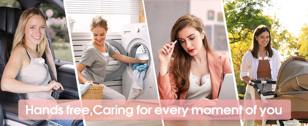 2 Pcs Electric Wearable Breast Pump (Model YM-805) — Silent, Hands-Free, USB Rechargeable (1200 mAh)