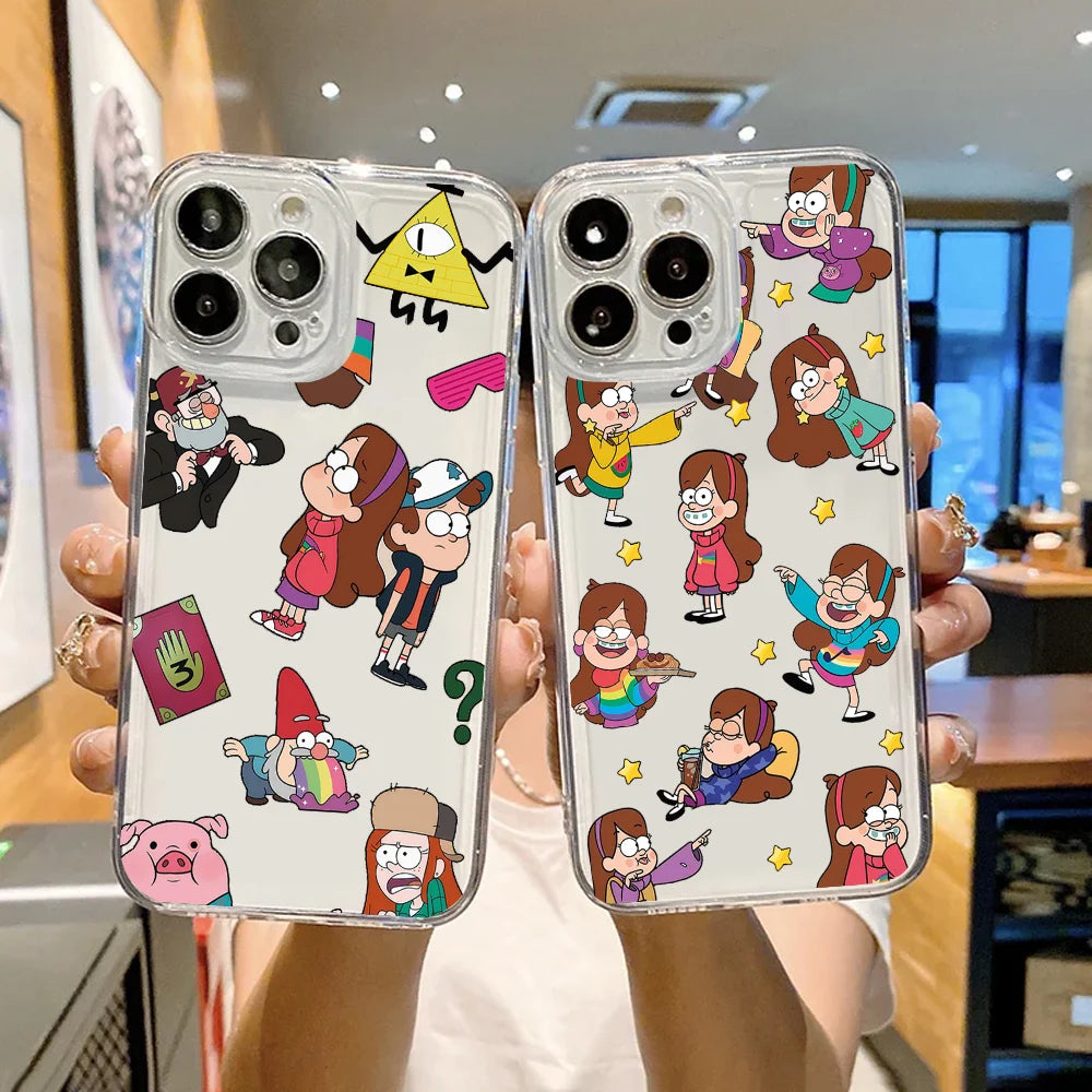 Cartoons Anime Phone Case FUNDA For IPhone 12 11 13 14 15 16 17MINI Max Pro Plus Shockproof Soft G-gravity F-falls Bill Cipher
