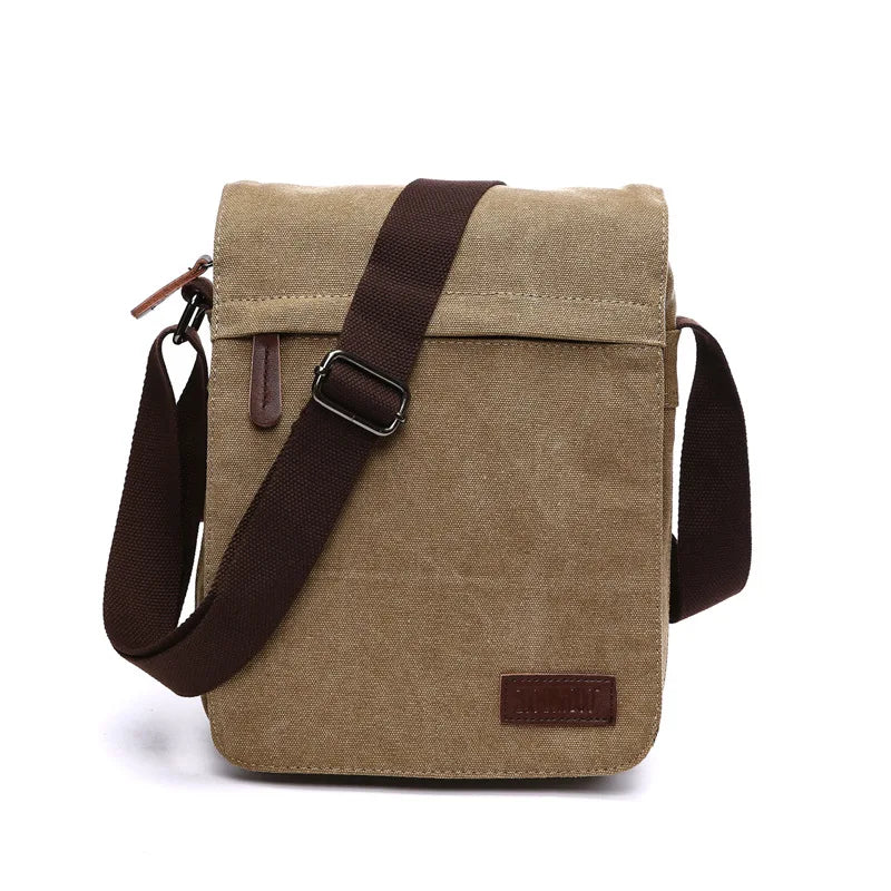 Fashion Solid vintage Canvas Messenger Satchel Bags Buckle Casual Portable Shoulder Bag Korean Trend Simple Pack For Men 2020