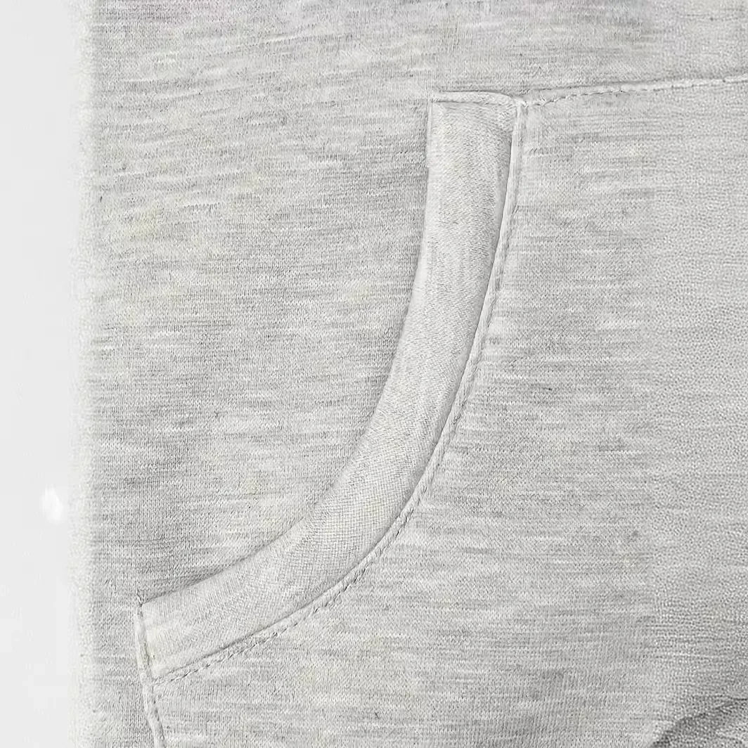 Plus Size Thick Zip-Up Hoodie Coat – Ribbed Pocket Sweatshirt Jacket