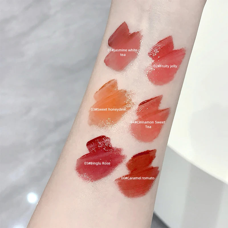 Gege Bear Pink Rabbit Velvet Matte Lip Cream Black Rabbit Water light lip glaze matte mirror pendant lipstick lip gloss