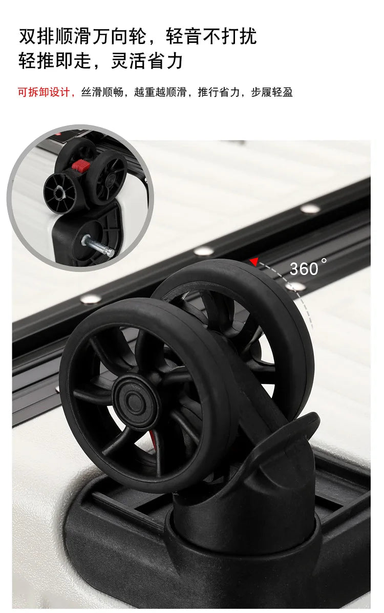 Luggage Suitcase Aluminum Frame 20 Trolley Case Universal Wheels 24 Female Male Students 26 Durable Password 28inch Leather Case