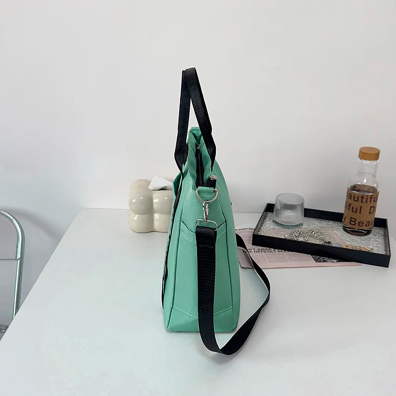 Nylon Fabric Shoulder Bag Casual Large Capacity Versatile Crossbody Bag Daily Commuting Tote Bag