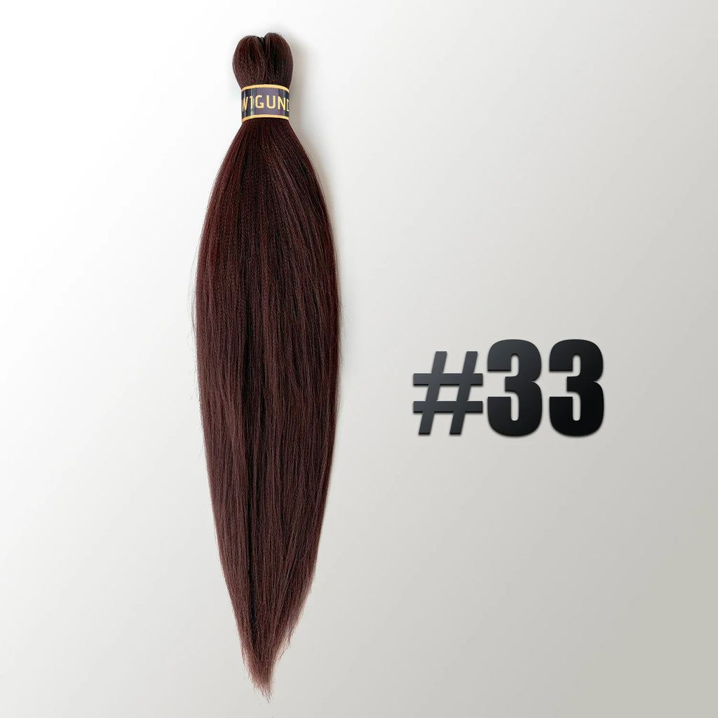 Wigundle Pre-Stretched Braiding Hair — EZ Crochet Yaki Straight (Flame-Retardant Kanekalon)