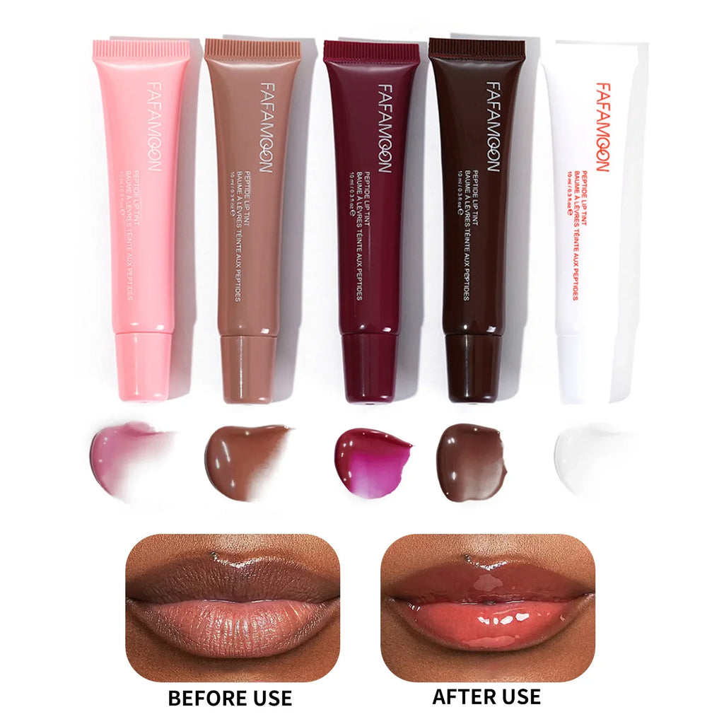 1pcs Soft Tube Mirror Lip Gloss Lip Oil Nude Brown Plumping Lip Gloss Moisturising Transparent Lipgloss Beauty Cosmetics Makeup