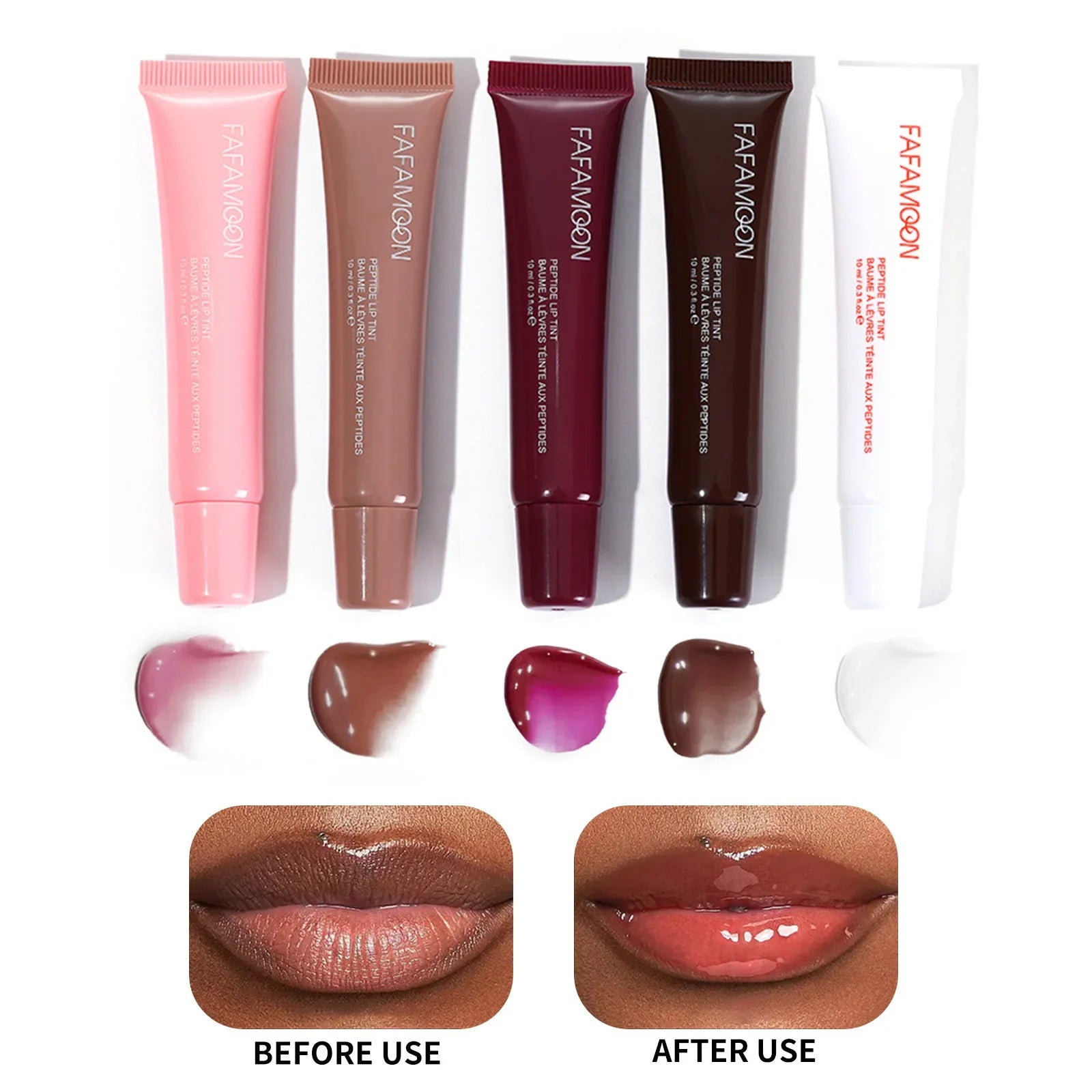 1pcs Soft Tube Mirror Lip Gloss Lip Oil Nude Brown Plumping Lip Gloss Moisturising Transparent Lipgloss Beauty Cosmetics Makeup