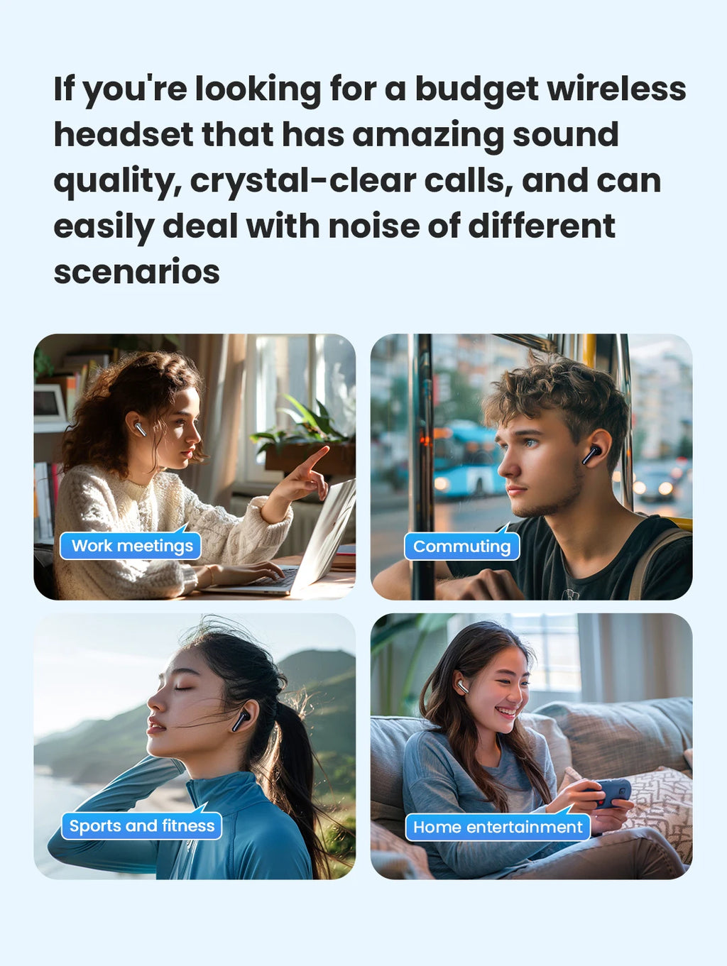 HAYLOU Mori Pro Bluetooth 5.4 Earphones | -43dB Hybrid ANC | 6-Mic AI Noise Cancellation | 35H Battery Life