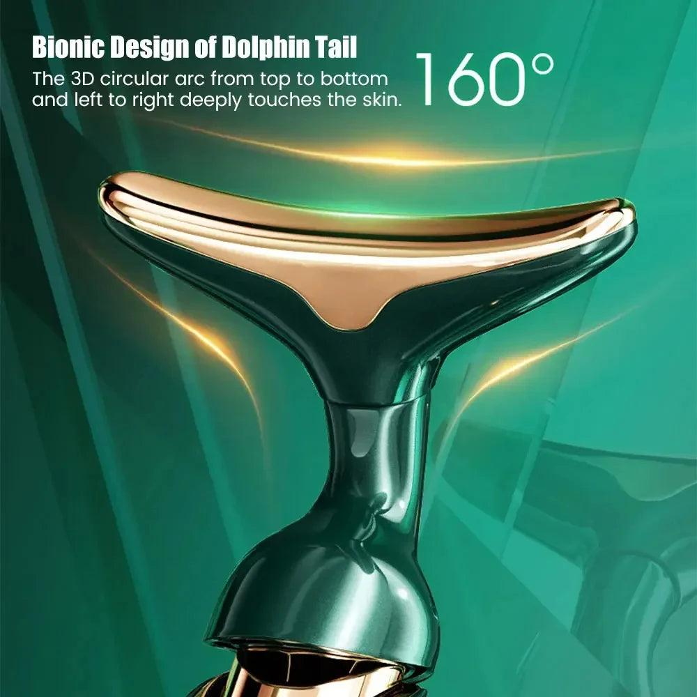 HOMEFISH 3 In 1 Facial Lifting Device Neck Facial Eye Massage Face Slimmer EMS Beauty Skin Tightening Wrinkle Anti Face Massager