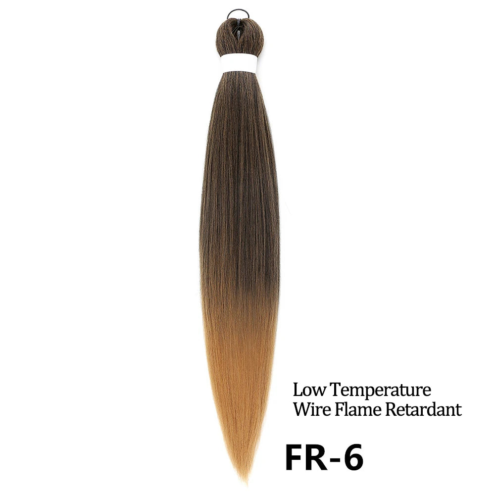 Chorliss Pre-Stretched Jumbo Braids — 24"/26" Synthetic Yaki Ombre (80–90 g, 105 Colors)