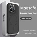 Luxury For Magsafe Liquid Silicone Soft Phone Case For IPhone 16 15 14 13 12 17 Pro Max Plus Magnetic Wireless Charging Cover