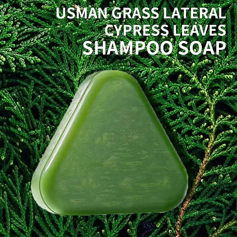 Natural Herbal Shampoo Soap Usman Grass & Platycladus Handmade Soap Hair Nourishing Oil Control Refreshing Fluffy And Soothing