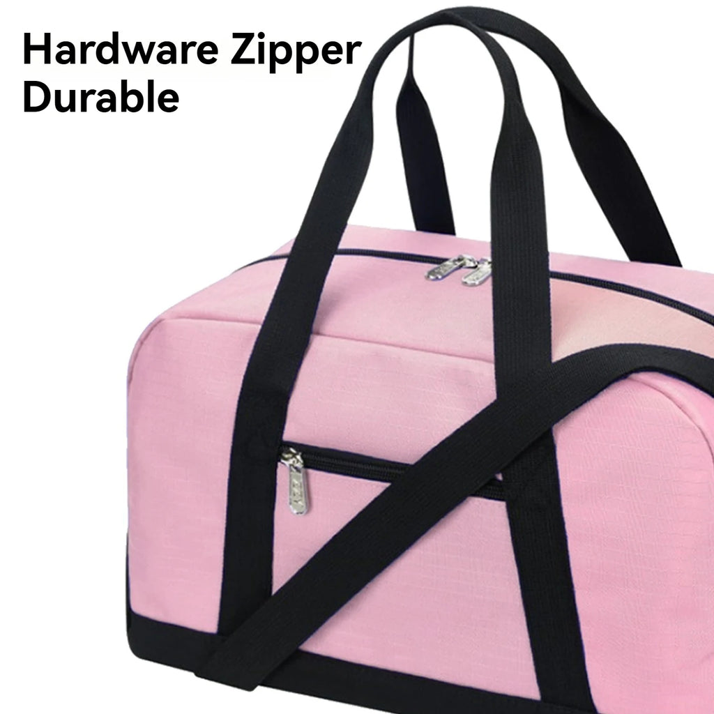 Fitness bag, handbag crossbody bag,luggage bag, lightweight multi compartment,double zipper design,suitable for overnight travel