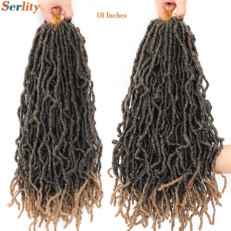 Serlity Faux Locs Extensions — 36"/24"/18" Soft Goddess Dreadlocks Crochet Hair