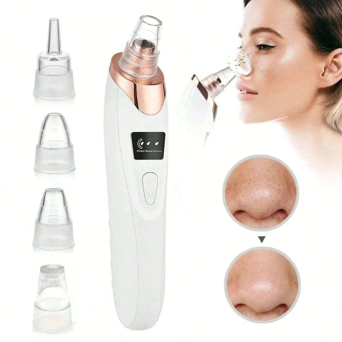 Electric Pore Cleaner & Blackhead Remover - Deep Cleansing Vacuum Device for Facial Care Face Skin Care Tools