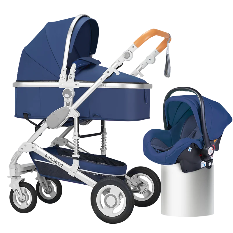 Baby Stroller ,Portable Baby Carriage,Fold Pram,Aluminum Frame High Landscape Stroller,for Newborn Baby trolley car seat