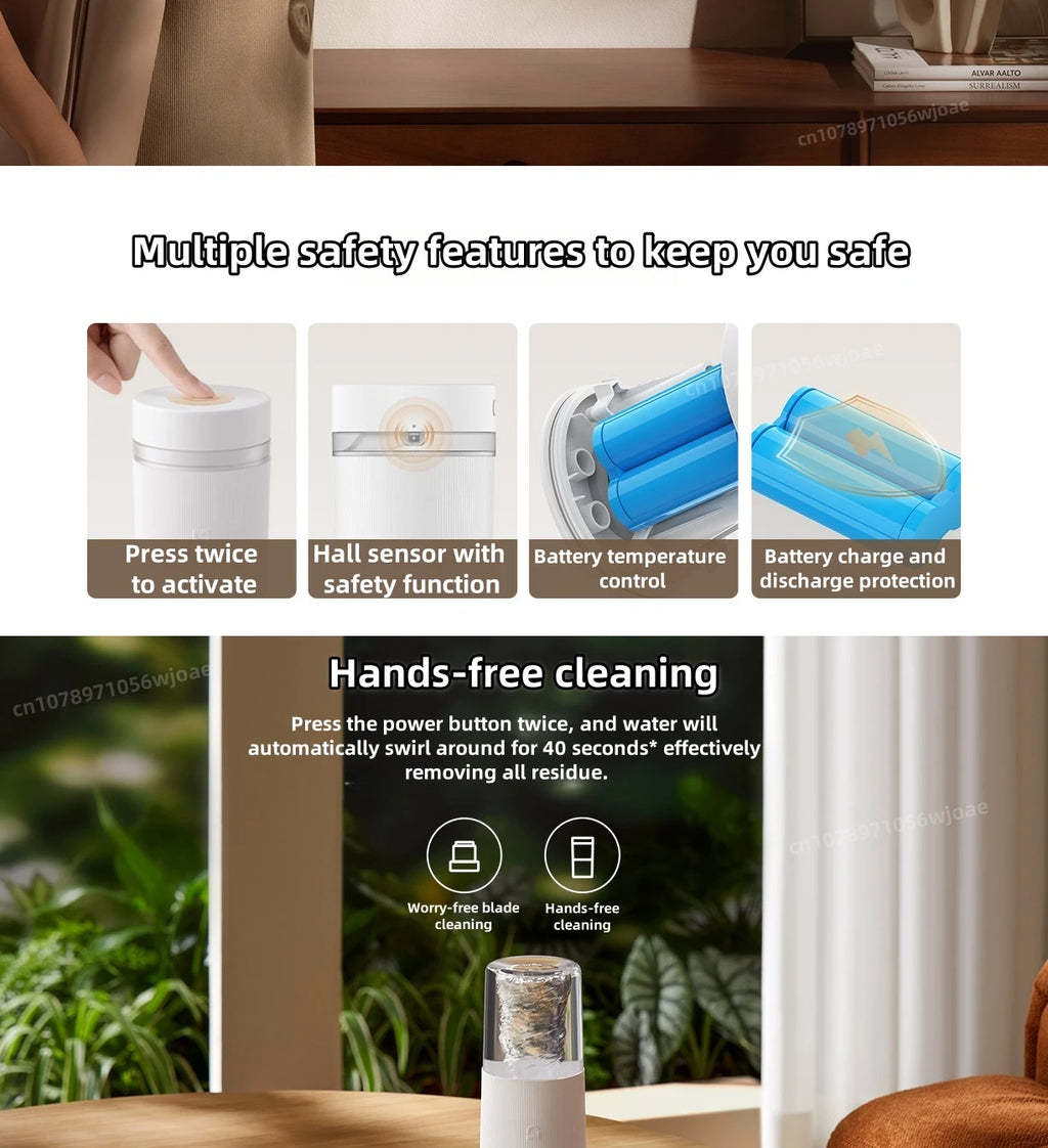 Xiaomi Mijia Portable Juicer 2 – 300 mL, Type-C, 40-sec Quick Blend