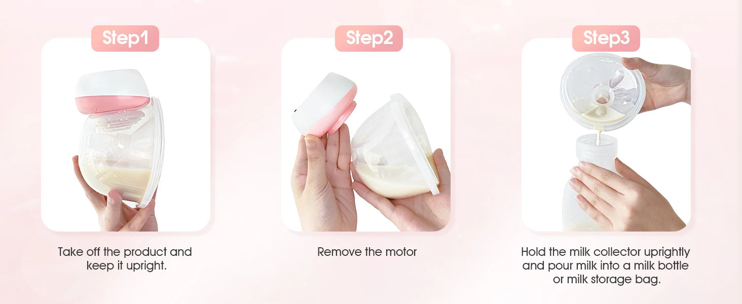 2 Pcs Electric Wearable Breast Pump (Model YM-805) — Silent, Hands-Free, USB Rechargeable (1200 mAh)