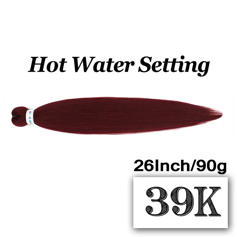 26" Easy Pre Stretched Braiding Hair Extensions 613 Blonde Jumbo Braids Synthetic Hair Bundles Yaki Straight Hair Crochet Braid